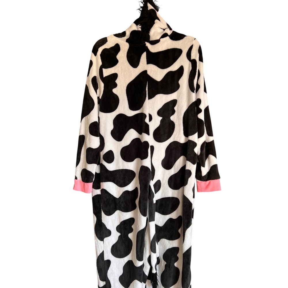 Women's Cow Print Hooded One Piece Pajamas‎ Sleepwear Size 2X 18W 20W - Picture 6 of 8